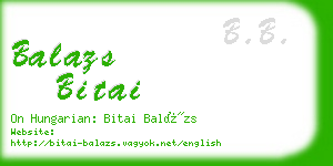 balazs bitai business card